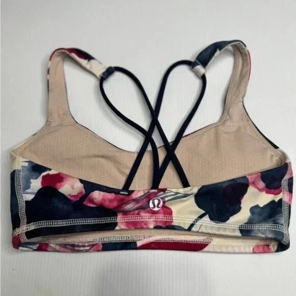 Lululemon Free To Be Bra Inky Floral Ghost Inkwell Bumble Berry / Inkwell - Picture 4 of 6